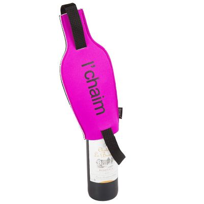 Image showing  Neoprene Single Wine Carrier Bag, Flo Pink