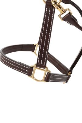 Image showing 6 th Huntley Equestrian Leather Triple-Stitched Horse Halter
