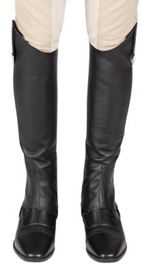 Image showing 1 th Huntley Equestrian Leather Half Chaps, Black, Large