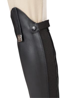 Image showing 5 th Huntley Equestrian Leather Half Chaps, Black, Large
