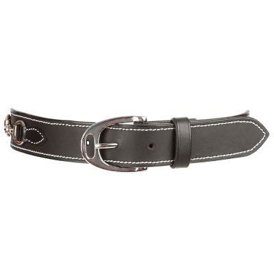 Huntley Equestrian Girls' Black Snaffle Bit Belt