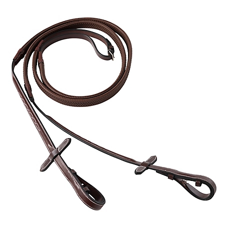 Huntley Equestrian Fancy-Stitched Rubber Reins
