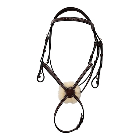 Huntley Equestrian Fancy-Stitched Square Raised Traditional Figure-8 English Bridle