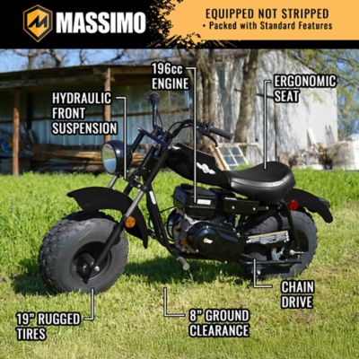 Image showing 8 th Massimo MB200 196cc Gas Powered 6.5HP Mini Bike Motorcycle
