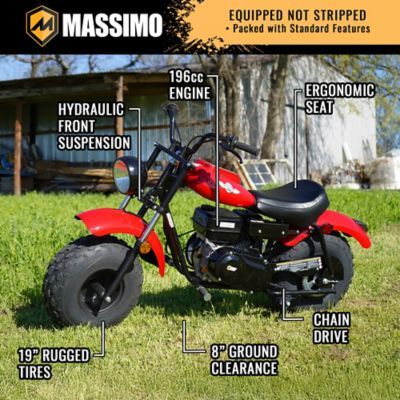 Image showing 8 th Massimo MB200 196cc Gas Powered 6.5HP Mini Bike Motorcycle
