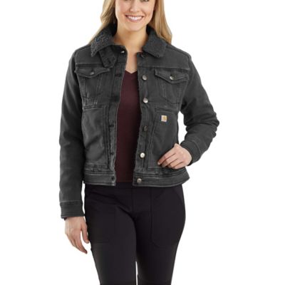 carhartt sherpa lined denim jacket mens