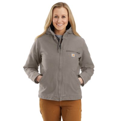 Image showing  Women's Washed Duck Sherpa-Lined Jacket