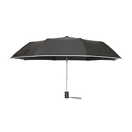 West Chester 40 in. Trifold Umbrella, Black Canopy/Gray Trim, UMB340/OS