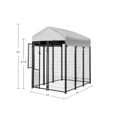 Image showing 6 th KennelMaster 6 ft. x 4 ft. x 6 ft. Welded Wire Dog Kennel