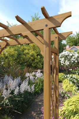 Image showing  55 in. x 20.5 in. Heartwood Cedar Arbor