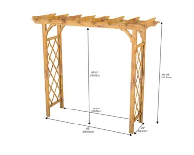 Image showing 2 th Vita 85 in. x 226 in. Heartwood Grande Cedar Arbor