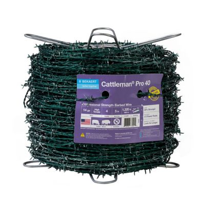 Cattleman 1,320 ft. 14 Gauge 4-Point High-Tensile Barbed Wire, Green