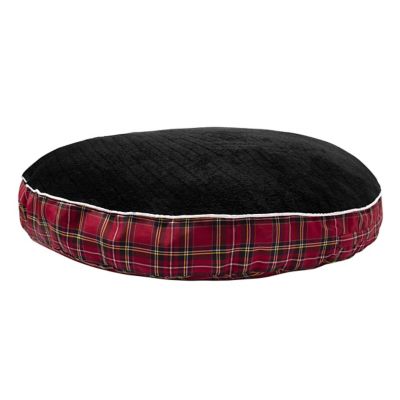 plaid dog bed