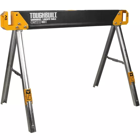 C500 Sawhorse and ToughBuilt Jobsite Table 2 200 lb Capacity Steel Saw Horses