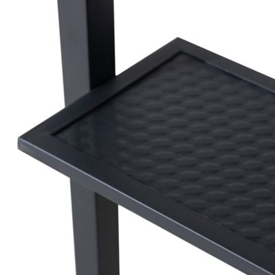 Image showing 7 th Sunjoy 8 x 5ft. Black Steel 2-tier Grill Gazebo with Gray/Beige and Black Canopy