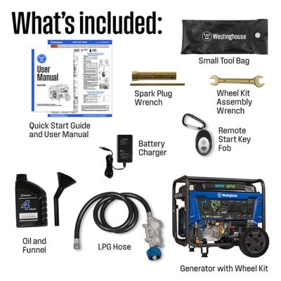 Image showing  12,500/9,500-Watt Dual-Fuel Portable Generator, Electric Start, Transfer Switch Ready