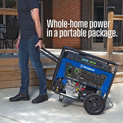 Image showing 7 th Westinghouse 12,500/9,500 W Dual-Fuel Portable Generator, Electric Start, Transfer Switch Ready