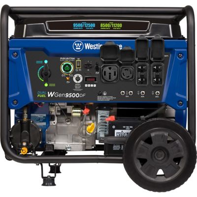 Image showing 9 th Westinghouse 12,500/9,500 W Dual-Fuel Portable Generator, Electric Start, Transfer Switch Ready