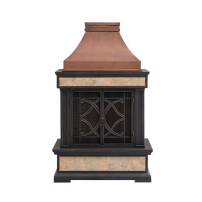 Sunjoy Heirloom Wood-Burning Fireplace, Copper