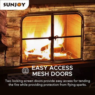 Image showing  Bel Aire Wood-Burning Fireplace, Black