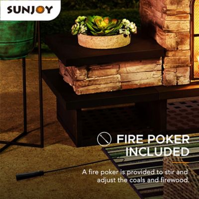 Image showing  Bel Aire Wood-Burning Fireplace, Black