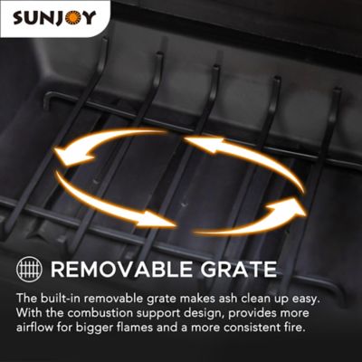 Image showing 7 th Sunjoy Bel Aire Wood-Burning Fireplace, Black
