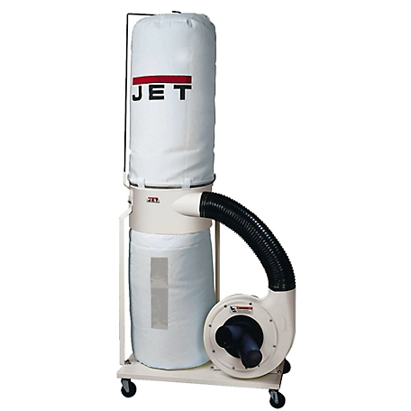 JET 1.5 HP Dust Collector 1 Ph 115/230-Volt with 5-Micron Bag Filter Kit, Vortex Cone