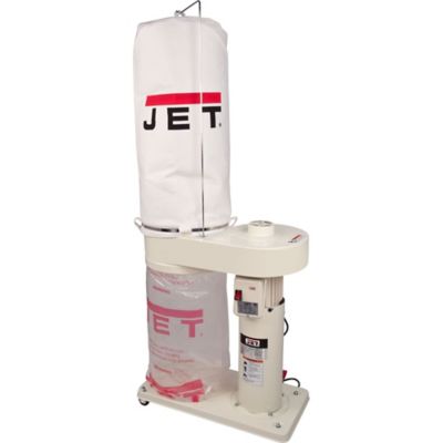 JET 1 HP 11/5.5A Dust Collector with 5M Bag Filter Kit, 650 CFM, 1 Phase, 115/230V