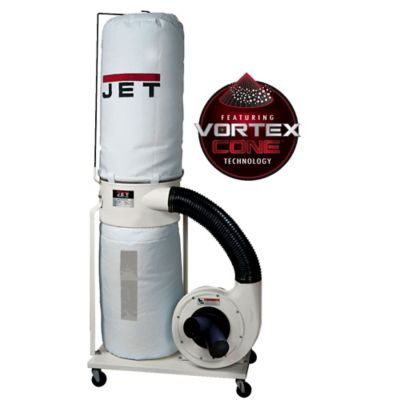 JET 2 HP 3 Ph 230/460V Dust Collector with 30-Micron Bag Filter Kit, 6/3A