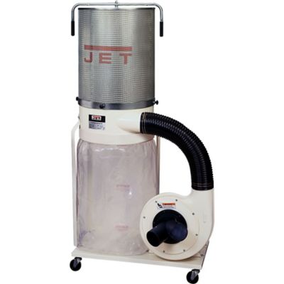 JET 1.5 HP 11/5.5A Dust Collector with 2-Micron Canister Kit, 1,100 CFM, 1-Phase, 115/230V