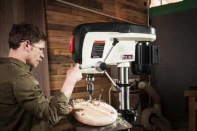 Image showing 5 th JET 8-7/16 in. Swing 16 Speed Floor Standing Drill Press, 3/4 HP