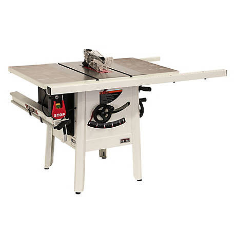JET 10 in. 14.8A 1.75 HP 115V 30 in. Proshop Table Saw with Steel Wings, 725004K