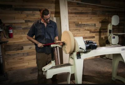 Image showing 6 th JET 14 in. x 40 in. Variable Speed Benchtop Wood Lathe Machine