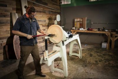 Image showing 7 th JET 14 in. x 40 in. Variable Speed Benchtop Wood Lathe Machine