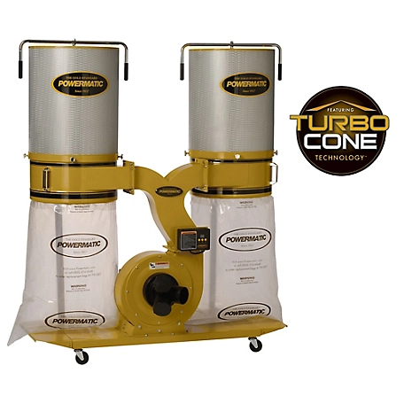 Powermatic 3 HP PM1900TX-CK3 Dust Collector, 3 Ph, 230/460V, 2-Micron Canister Kit