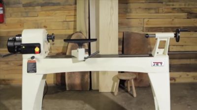 Image showing  14 in. x 40 in. Wood Lathe Machine with Legs