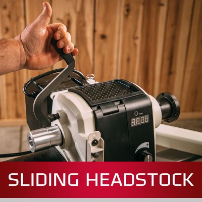 Image showing  16 in. x 40 in. Electronic Variable Speed Wood Lathe Machine