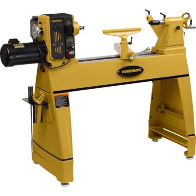 Powermatic 2 HP Lathe Machine, 220V, 1 Ph with Risers