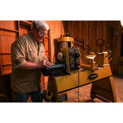 Image showing 7 th Powermatic 2 HP Lathe Machine, 220V, 1 Ph with Risers