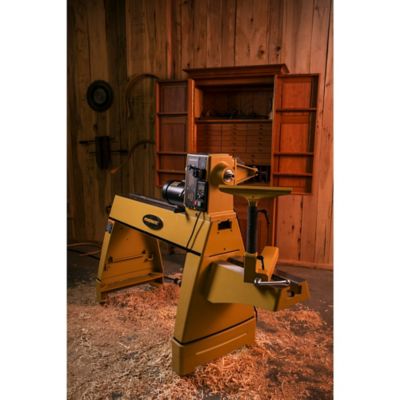 Image showing 9 th Powermatic 2 HP Lathe Machine, 220V, 1 Ph with Risers