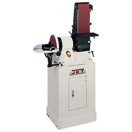 JET 6 in. x 48 in. Belt and 9 in. Disc Sander with Closed Stand, 3/4 HP, 1 Ph, 115V