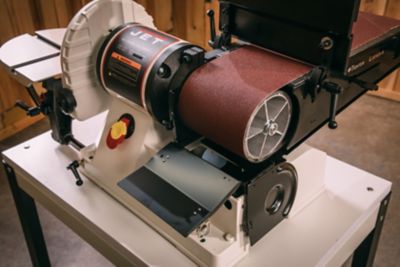 Image showing  6 in. x 48 in. Belt and 9 in. Disc Sander with Closed Stand, 3/4 HP, 1 Ph, 115V