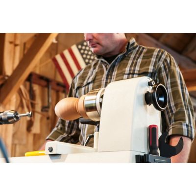 Image showing  Variable Speed Mini Wood Lathe Machine, 12 in. x 21 in.