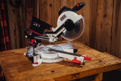 Image showing 8 th JET 12 in. 15A Sliding Dual Bevel Compound Miter Saw