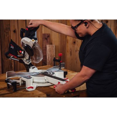 Image showing 10 th JET 12 in. 15A Sliding Dual Bevel Compound Miter Saw
