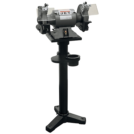 JET 8 in. JBG-8A Shop Grinder and JPS-2A Stand, 31 in. x 21 in. x 19 in.