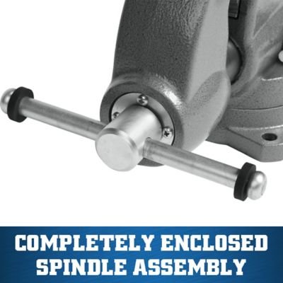 Image showing  3.5 in. Combination Pipe And Bench Jaw Round Channel Vise with Swivel Base