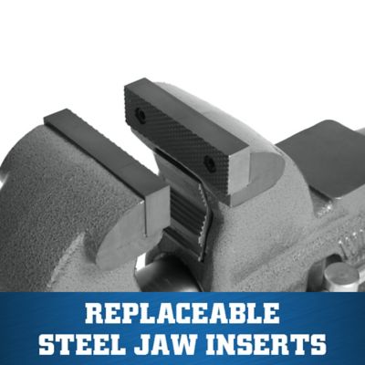 Image showing  3.5 in. Combination Pipe And Bench Jaw Round Channel Vise with Swivel Base