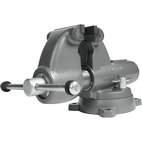 Wilton 5 in. Steel Combination Pipe and Bench Jaw Round Channel Vise with Swivel Base