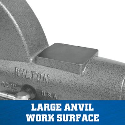 Image showing  5 in. Steel Combination Pipe and Bench Jaw Round Channel Vise with Swivel Base